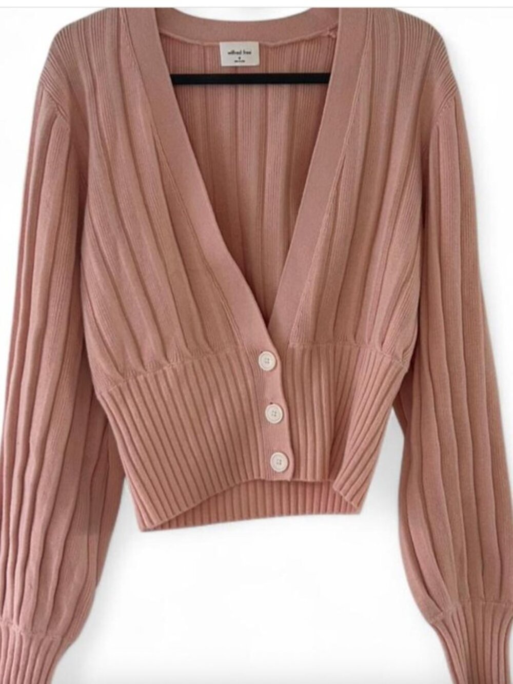 Aritzia Wilfred Free Peach Cardigan Wool Blend M